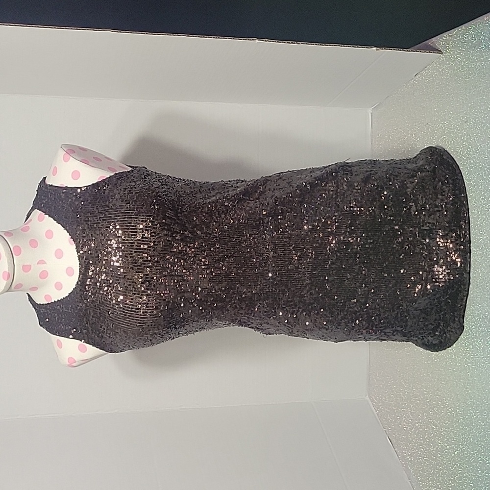 Tory Burch Brown Metallic Sequin Mini Dress SZ: XS